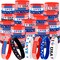 144PCS Patriotic Silicone Bracelets – Bulk USA Flag Wristbands for 4th of July, Memorial Day, and Independence Day Party Favors & Gifts